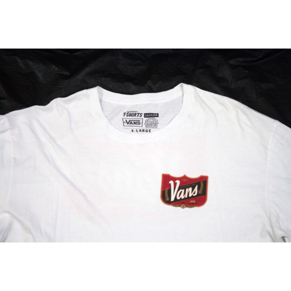 Vans Mens Short Sleeve White T Shirt Size X-Large - Picture 2 of 7